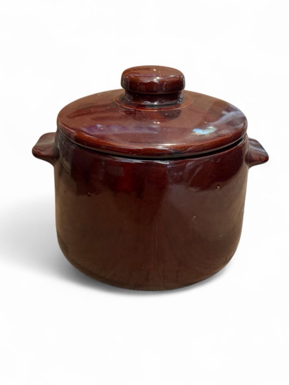 Vintage 1950s West Bend Bean Pot Genuine Stoneware With Lid.